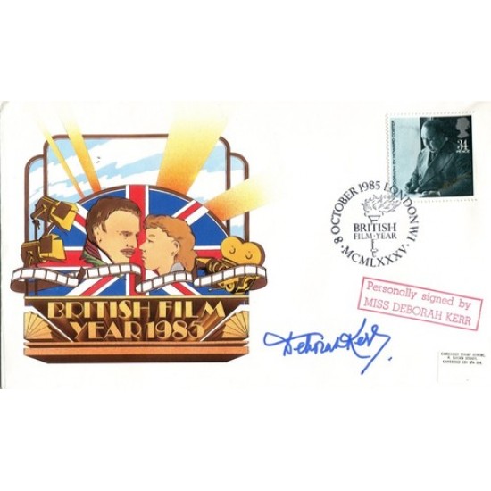 1985 British Film Year FDC signed Deborah Kerr