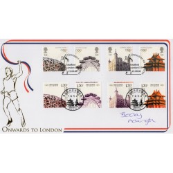 British Olympic gold medal winning swimmer Rebecca Adlington signed FDC