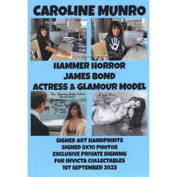 007 Bond girl Caroline Munro signed exclusive 8x10 montage