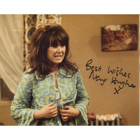 Actress Nerys Hughes signed 1970's TV comedy series The Liver Birds 8x10 photo