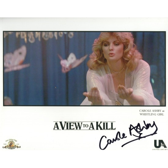 007 James Bond movie A View to a Kill photo signed by Carole Ashby