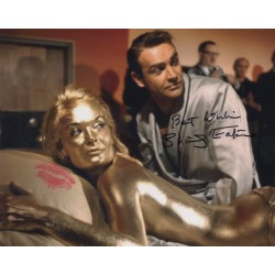 007 Bond movie Goldfinger actress Shirley Eaton signed & kissed photo