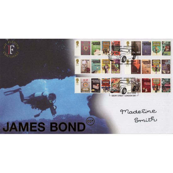 007 James Bond FDC signed by Live and Let Die Bond girl Madeline Smith