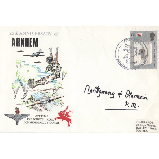 25th anniversary of Arnhem and Operation Market Garden cover signed by Field Marshal B.L Montgomery