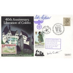 40th anniversary of the liberation of Colditz FDC signed by Mike Scott and Billie Stephens 40th anniversary of the liberation of Colditz FDC signed by Mike Scott and Billie Stephens