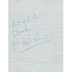 Colditz home run escaper Pat Reid signed handwritten note Colditz home run escaper Pat Reid signed handwritten note