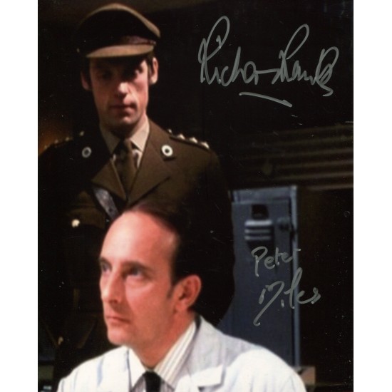 Doctor Who Invasion of the Dinosaurs photo signed by Peter Miles and Richard Franklin