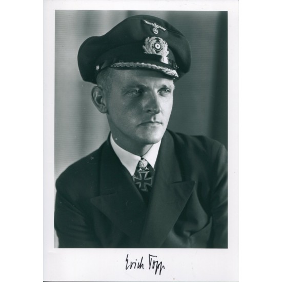 Eric Topp U-Boat Captain Erich Topp KC signed photo
