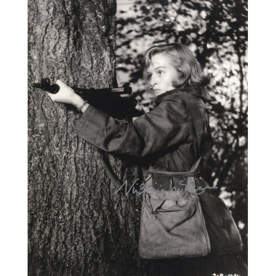 Carve Her Name With Pride war movie scene 8x10 photo signed by actress Virginia McKenna Carve Her Name With Pride war movie scene 8x10 photo signed by actress Virginia McKenna