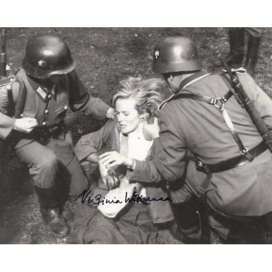 Carve Her Name With Pride war movie scene 8x10 photo signed by Virginia McKenna